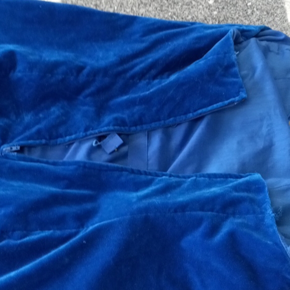 Blue velour strappless - Picture 6 of 8